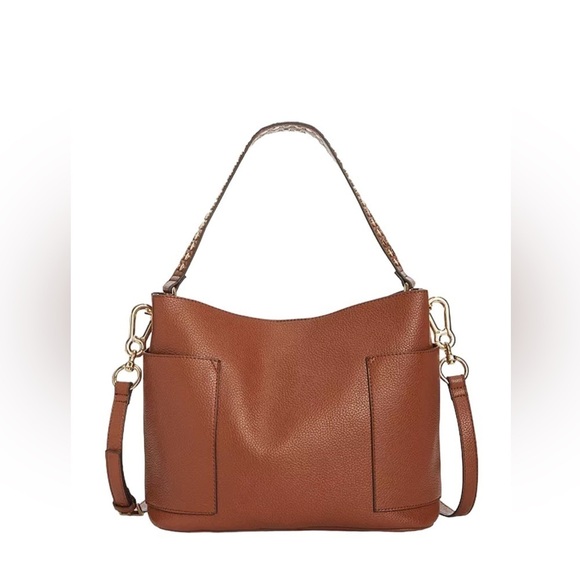 Steve Madden Boho Studded Strap Small Hobo Crossbody Bucket Bag Vegan - Picture 1 of 11